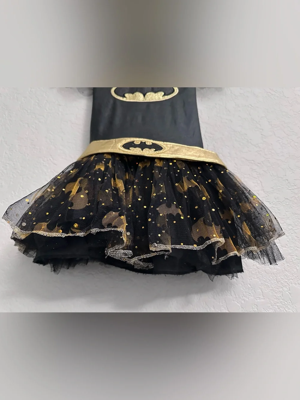 Rubie’s Dc Comics Halloween Costume Batman Baby Girl Sz S Tutu Skirt Belt